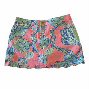 Lilly Pulitzer Scalloped Colette Skort Sz 2